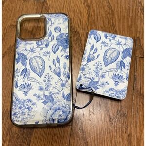 Walli  iPhone 16 Pro Max Phone Case Blue Willow Blue White Detachable Card Holde